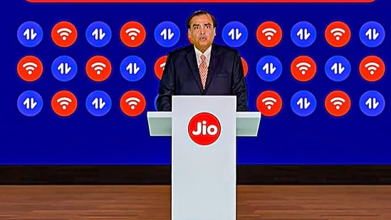 Reliance Industries Chairman Mukesh Ambani speaks during the 46th Annual General Meeting of Reliance Industries Limited, on Monday,(PTI)