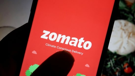 Food delivery company Zomato as seen on its app(REUTERS)