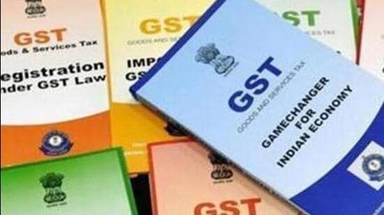 New Delhi: Booklets on GST (Goods and Services Tax), which were distributed by the Central Board of Direct Taxes at a function organised to celebrate GST Day, in New Delhi on Sunday, July 1, 2018. (PTI Photo)(PTI7_1_2018_00142A) (PTI)