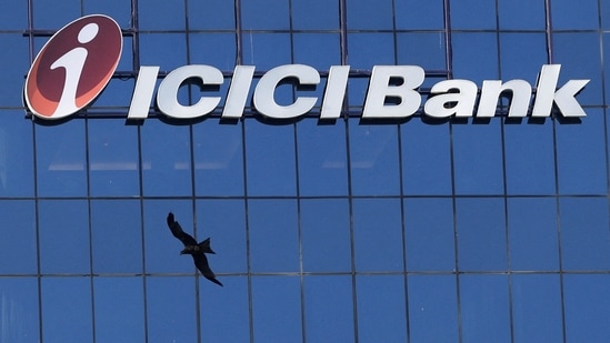 FILE PHOTO: A bird flies past the facade of the ICICI bank head office in Mumbai, India, April 21, 2023.(REUTERS)
