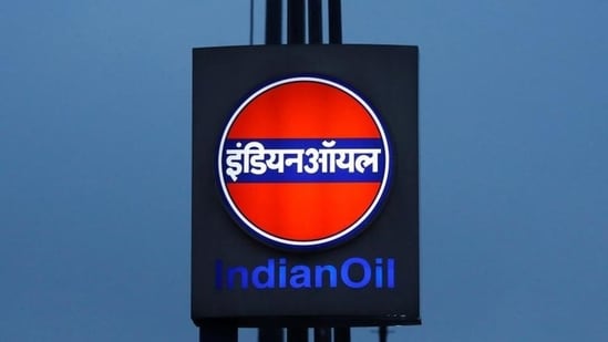 A logo of Indian Oil is picture outside a fuel station in New Delhi.(Reuters)