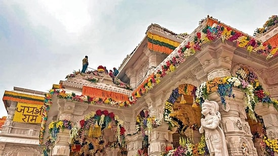 Ram Mandir in Ayodhya.(PTI)