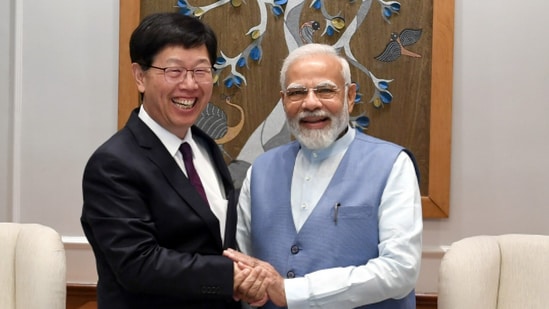 In July, Foxconn chief Liu met Prime Minister Narendra Modi.(X/PMO)