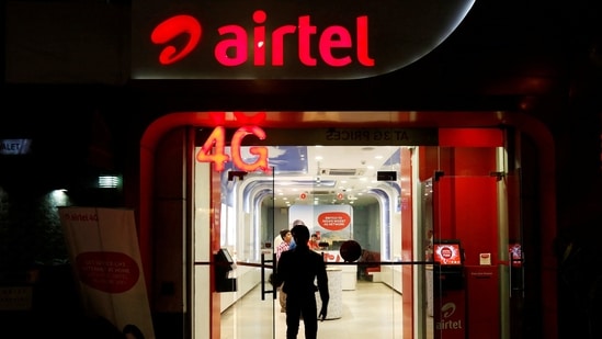 Airtel Q3 results: A man leaves a Bharti Airtel store in New Delhi, India.(Reuters)
