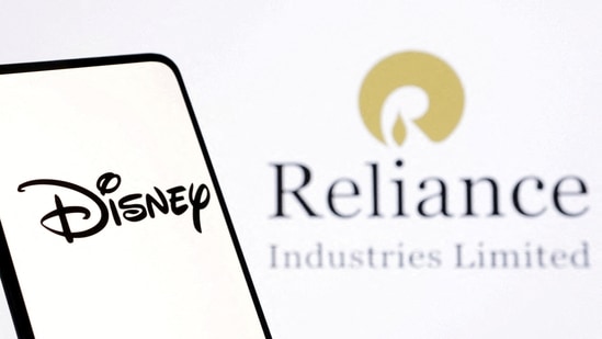 Disney and Reliance logos are seen in this illustration(REUTERS)