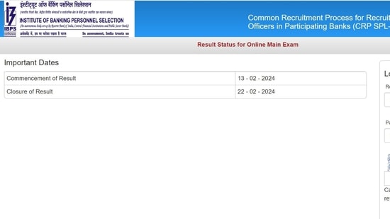 Download IBPS SO Main result 2024 from official website