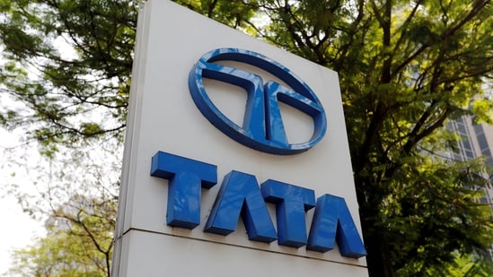 Tata Motors Q3 results: A Tata Motors logo is pictured outside the company showroom in Mumbai, India.(Reuters)