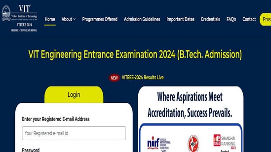 VITEEE 2024 result declared at viteee.vit.ac.in, direct link here